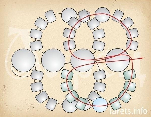 Браслет из бисера и бусинок