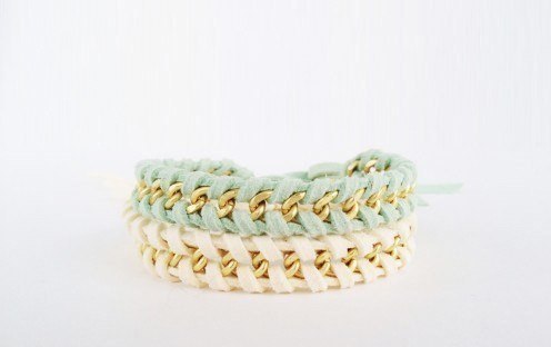 Браслет из замшевого шнурка и цепочки своими руками