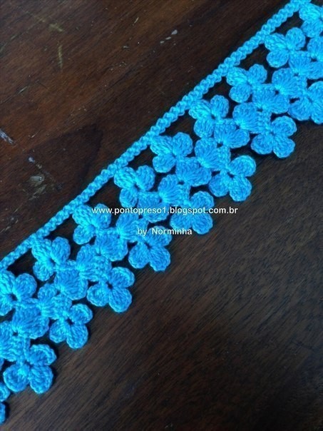 Цветочное кружево крючком