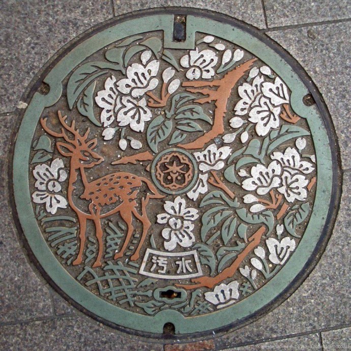 Дизайн канализационных люков в Японии