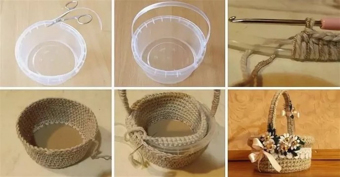 Корзина из пластиковой бутылки