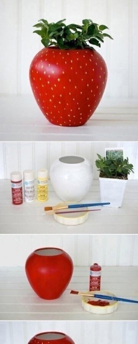 Нестандартное оформление горшков