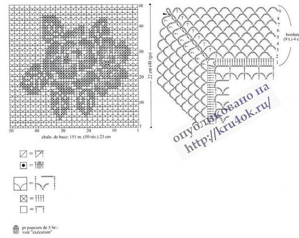 Розы в филейное технике
