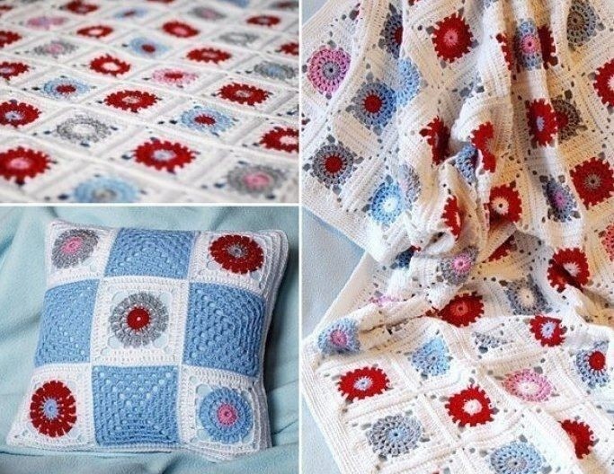 Вяжем квадратный мотив