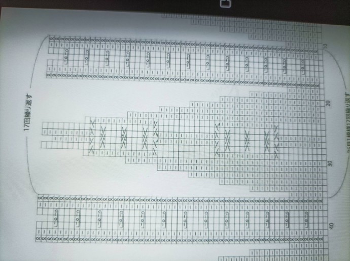 Схема узора круглой кокетки