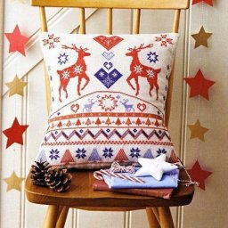 Зимние мотивы: схема для вышивки крестом