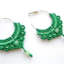 Серьги в стиле "макраме"