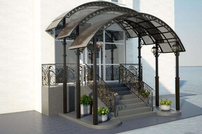 Крылечко из поликарбоната: идеи