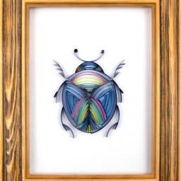 Квиллинг-картина "Весёлый жук"