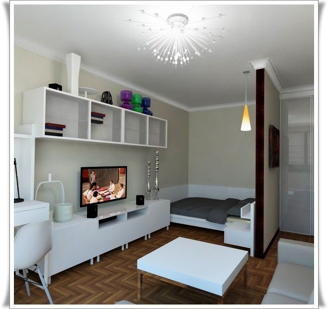 Оригинальные идеи для однокомнатной квартиры