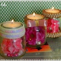 Подсвечники из баночек от детского питания