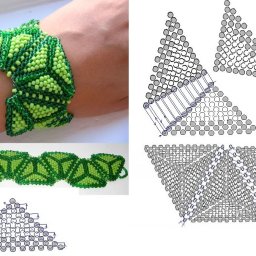 Простые схемы плетения из бисера