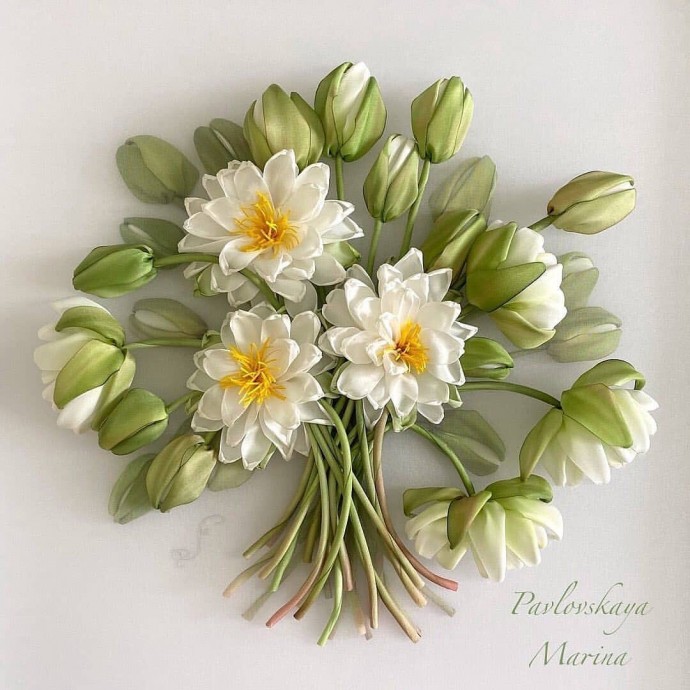 Шикарная вышивка лентами