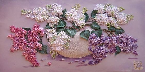 Сирeнь из атласных лент Сирeнь из атласных лент