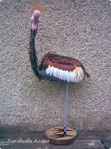 Журавль из пластиковых бутылок