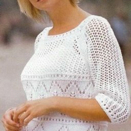 ​Белая ажурная кофточка