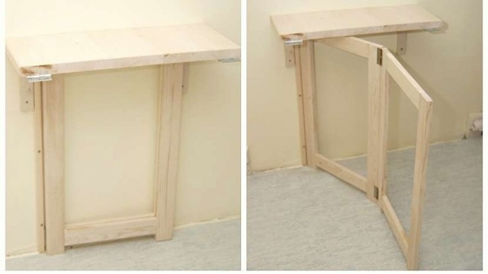 Как сделать маленький складной столик для маленькой кухни или балкона: мастер класс
