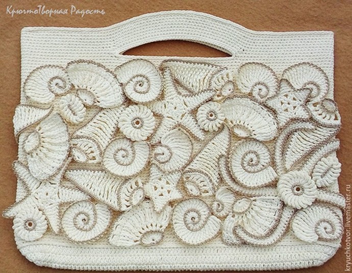 Сумка с ракушками и морскими звездами Сумка с ракушками и морскими звездами