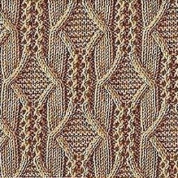 ​Японский рельефный узор спицами