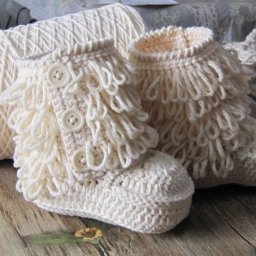 Узор спицами с имитацией меха