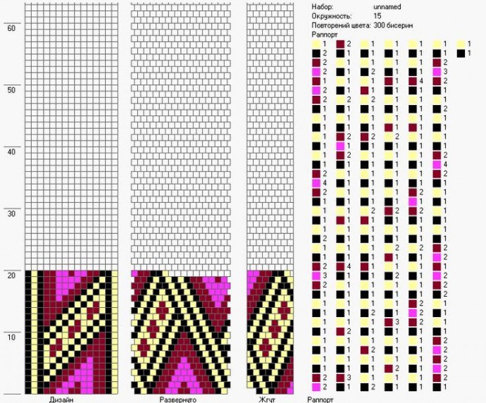 Яркий жгут с геометричным узором