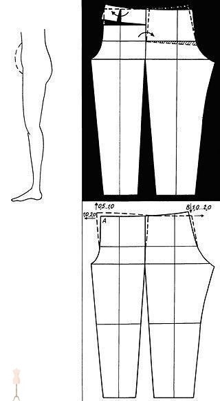 Корректировка чертежей брюк