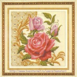 ​Вышиваем нежные розы