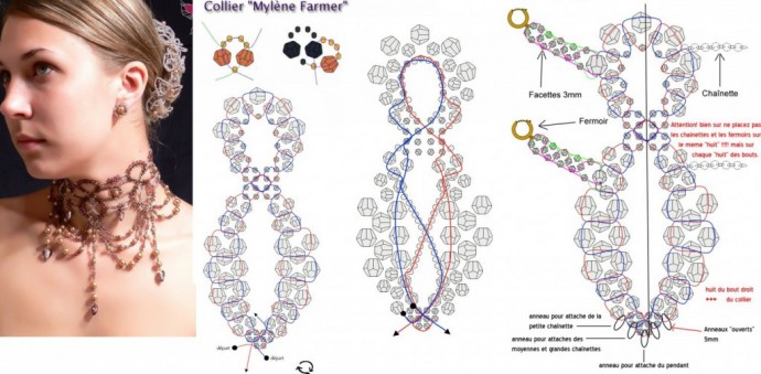 Очень красивые колье из бисера со схемами Очень красивые колье из бисера со схемами