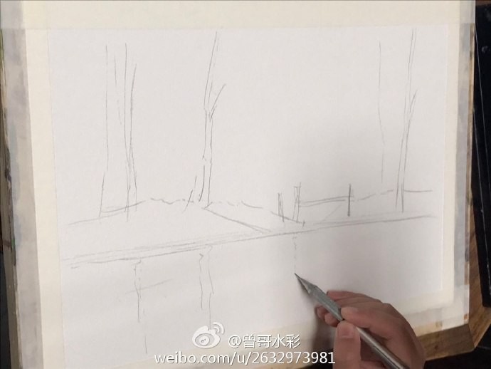 Рисуем снежный пейзаж