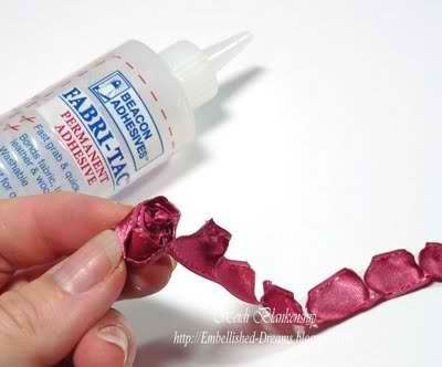 Розочки из лент для открытки