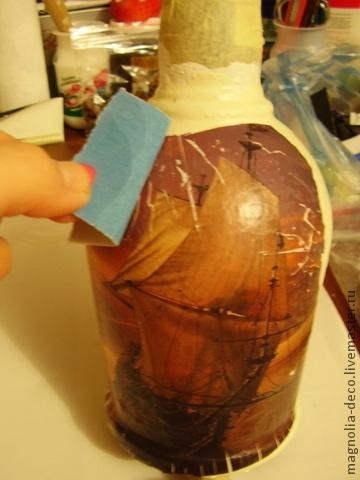 Декорирование бутылки "В поисках забытых сокровищ"