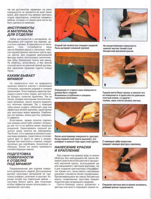 Имитируем отделку под мрамор