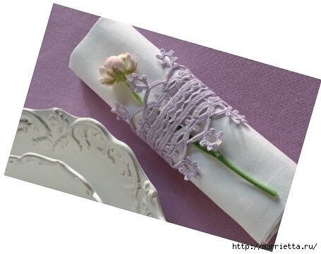 ​Вязаная кайма для украшения праздничного стола