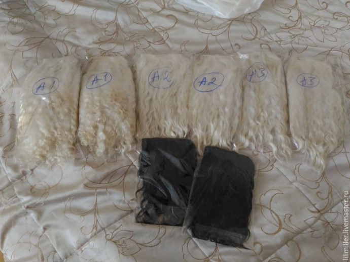 Волосы для интерьерной куклы