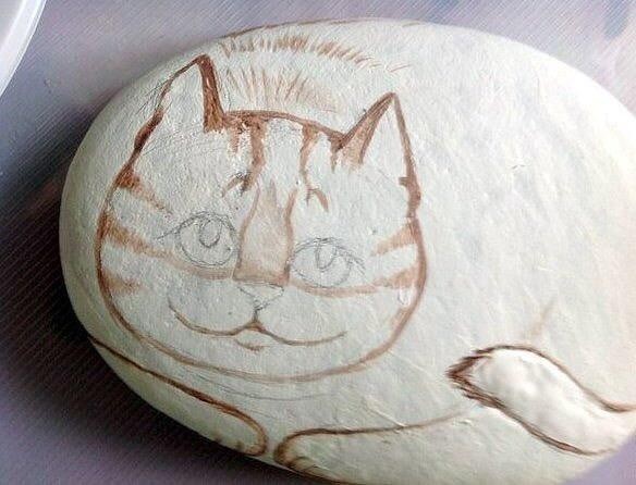 ​Преображение камня в кошку