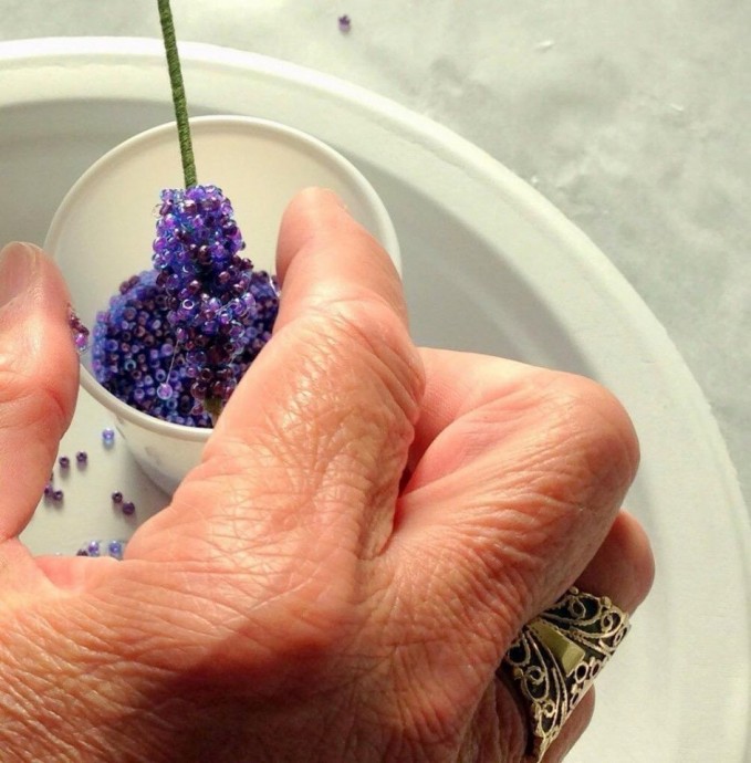 Лаванда из бисера Лаванда из бисера