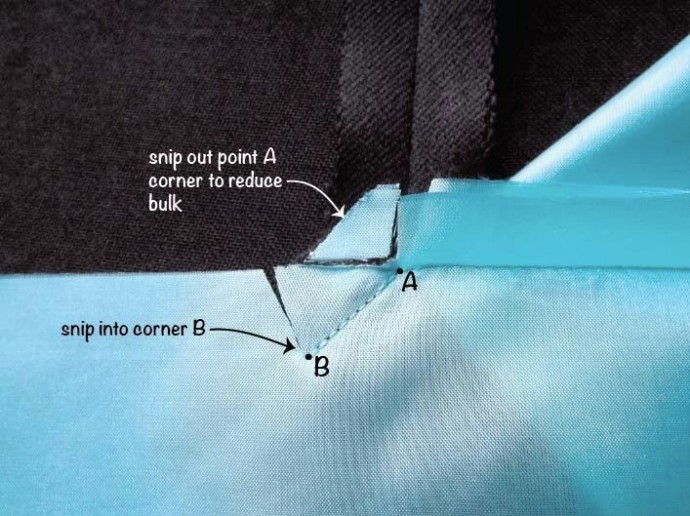 Техника шитья юбки с разрезом на подкладке