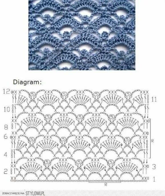 Нежные узоры крючком