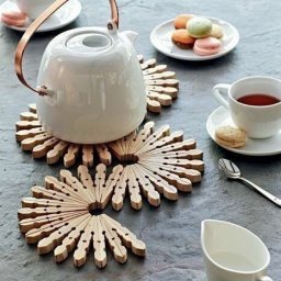 ​Подставки под горячее из деревянных прищепок: идеи для вдохновенного творчества