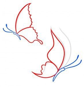 Рисуем бабочек на фоне дерева Рисуем бабочек на фоне дерева