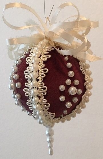 Варианты декора елочных шаров