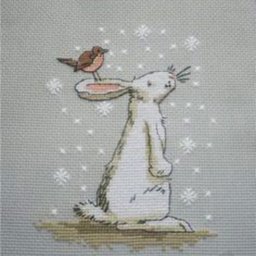 ​Вышиваем новогоднего зайчика