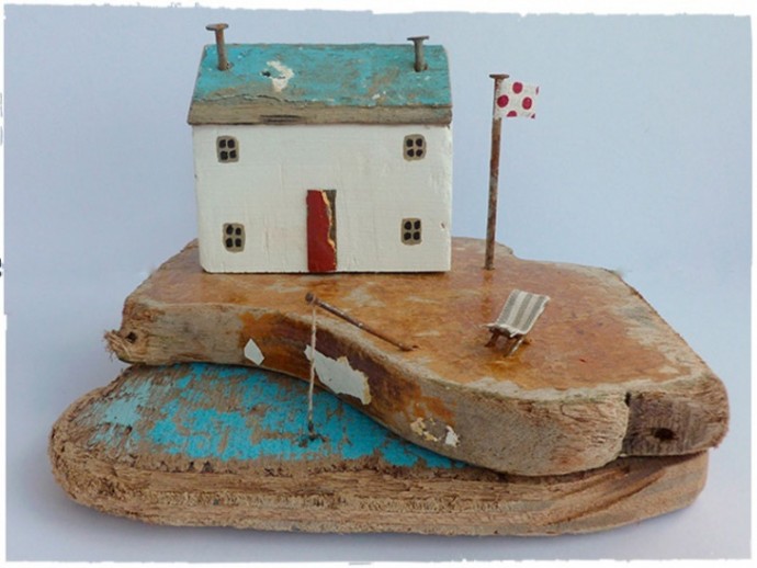 Домики из деревянных щепок