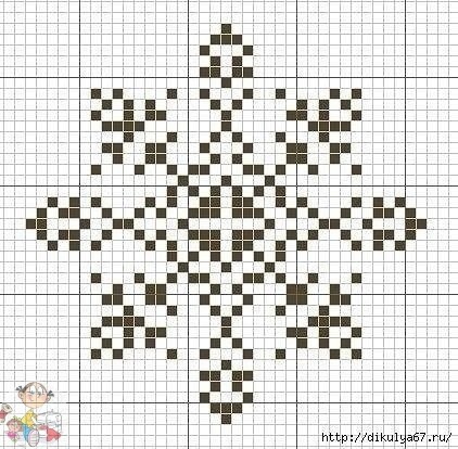 Шаблоны для вышивки: снежинки