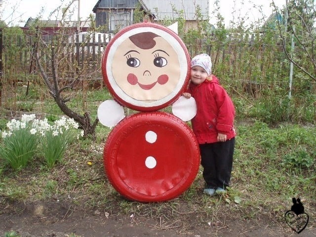 Интересные поделки из шин