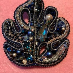 Брошь из бисера и поделочных камней своими руками