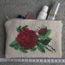 Тунисское вязание с бисером