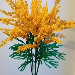 Мимоза из бисера