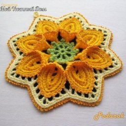 ​Невероятно красивая салфетка с лепестками