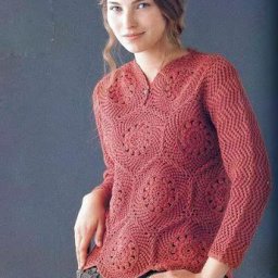 ​Оригинальный пуловер из мотивов